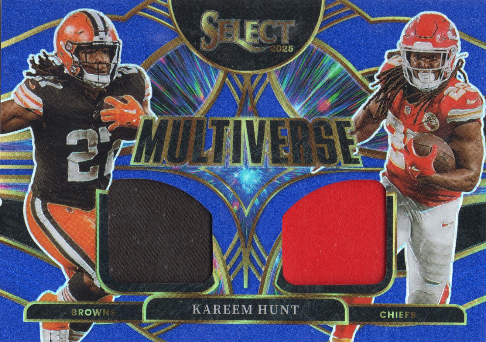 Kareem Hunt #MVJ-KHT 2025 Panini Select Multiverse Jersey Prizm Football