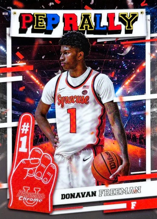 Donavan Freeman #PR-19 Basketball Cards 2024 Bowman Chrome University Pep Rally