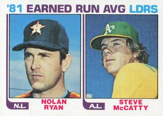 81 Earned Run Average Leaders: Nolan Ryan / Steve McCatty