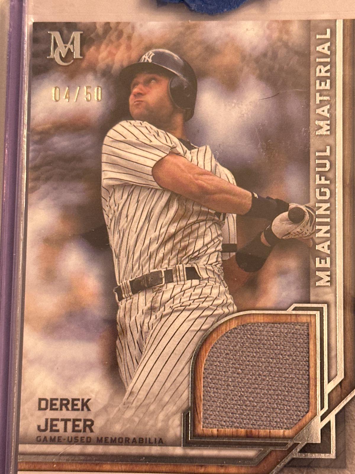 Derek Jeter #MMR-DJ 2023 Topps Museum Collection Baseball Meaningful Material Relics
