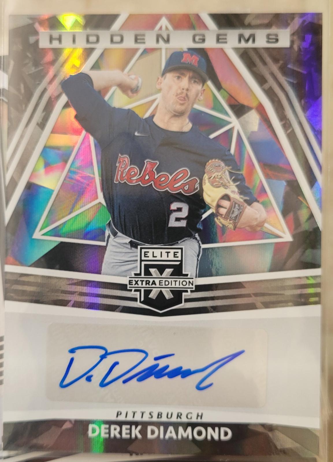 Derek Diamond #HG-DD 2022 Panini Elite Extra Edition Hidden Gems Autographs Baseball