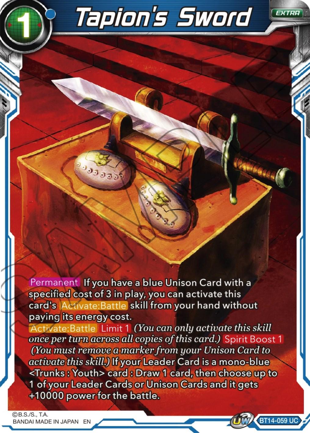 Tapion's Sword BT14-059 Dragon Ball Super Cross Spirits