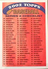 Checklist Series 2 #2 Baseball Cards 2002 Topps Prices