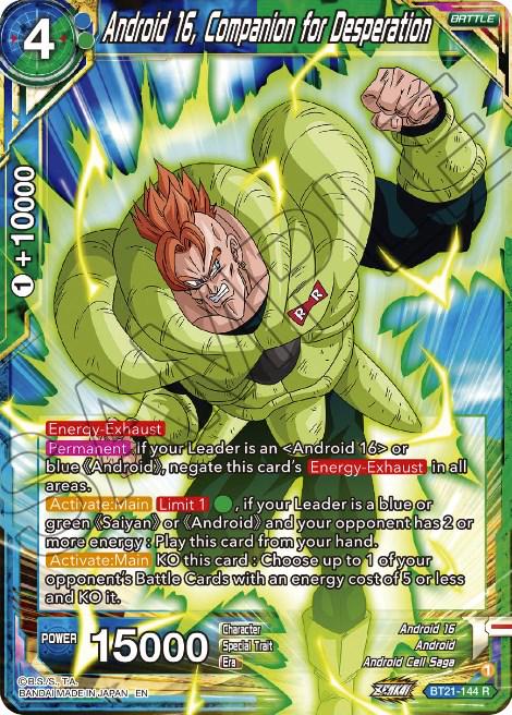 Android 16, Companion for Desperation BT21-144 Dragon Ball Super Wild Resurgence