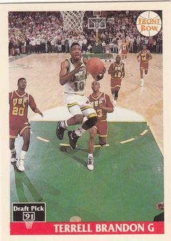 Terrell Brandon #10 1991 Front Row Italian English Basketball