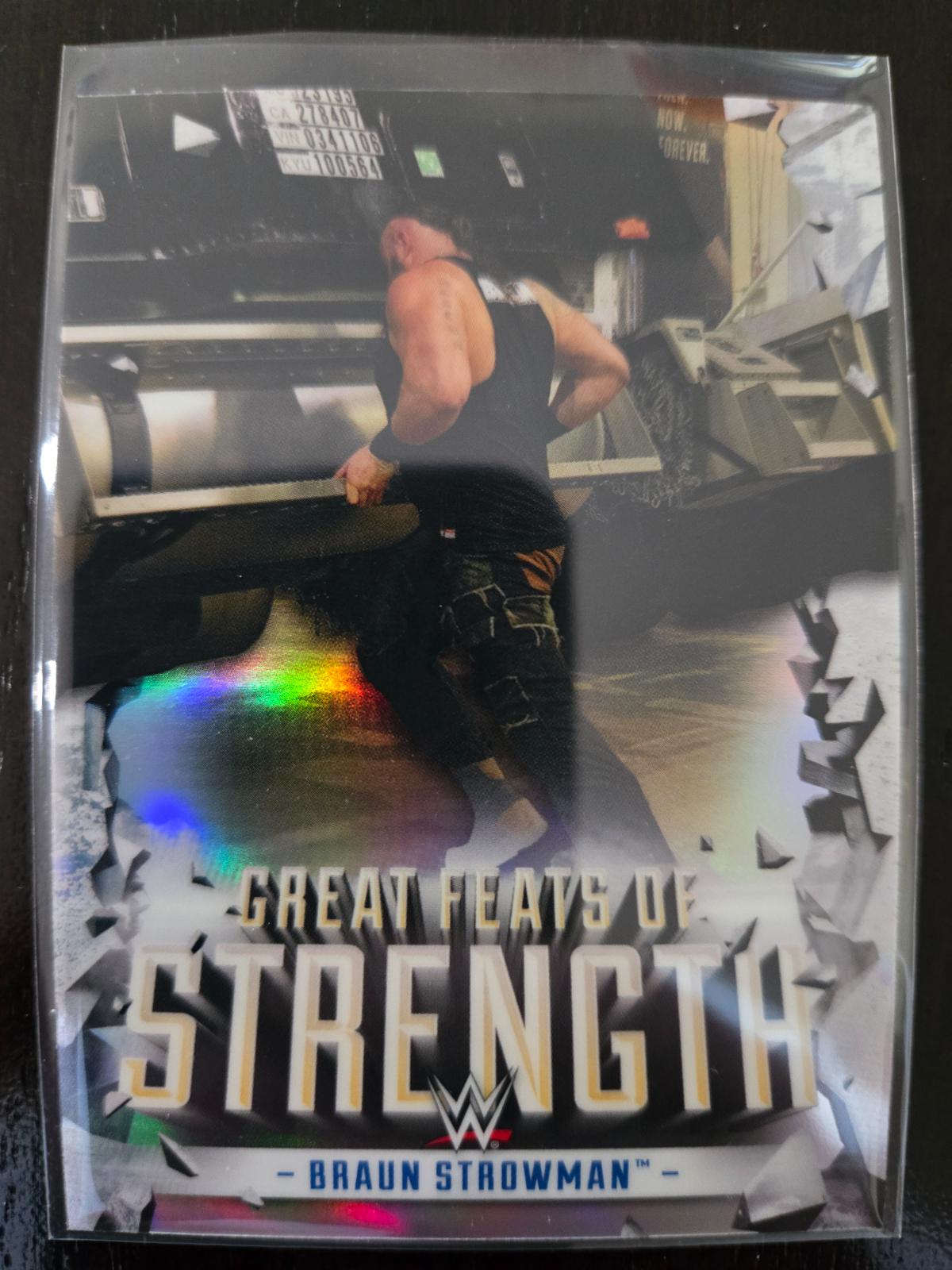 Braun Strowman Demolishes a TV Production Truck #GF-5 Wrestling Cards 2021 Topps Chrome WWE Great Feats of Strength