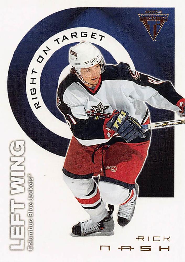 Rick Nash #4 2003 Pacific Private Stock Titanium Right On Target Hockey