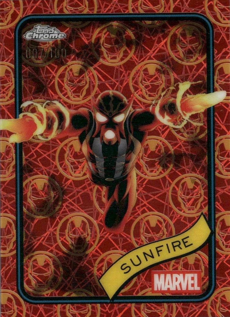 Sunfire Iron Man Red & Gold Lazer Refractor