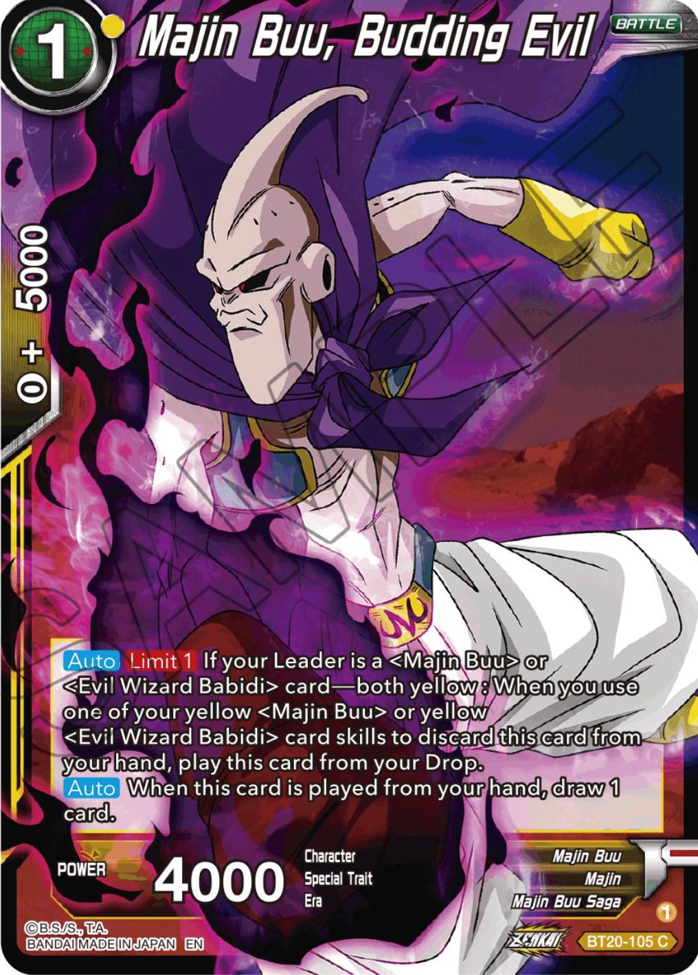 Majin Buu, Budding Evil BT20-105 Dragon Ball Super Power Absorbed