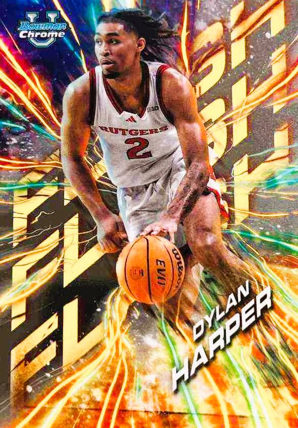 Dylan Harper #FL-3 Basketball Cards 2024 Bowman Chrome University Flash