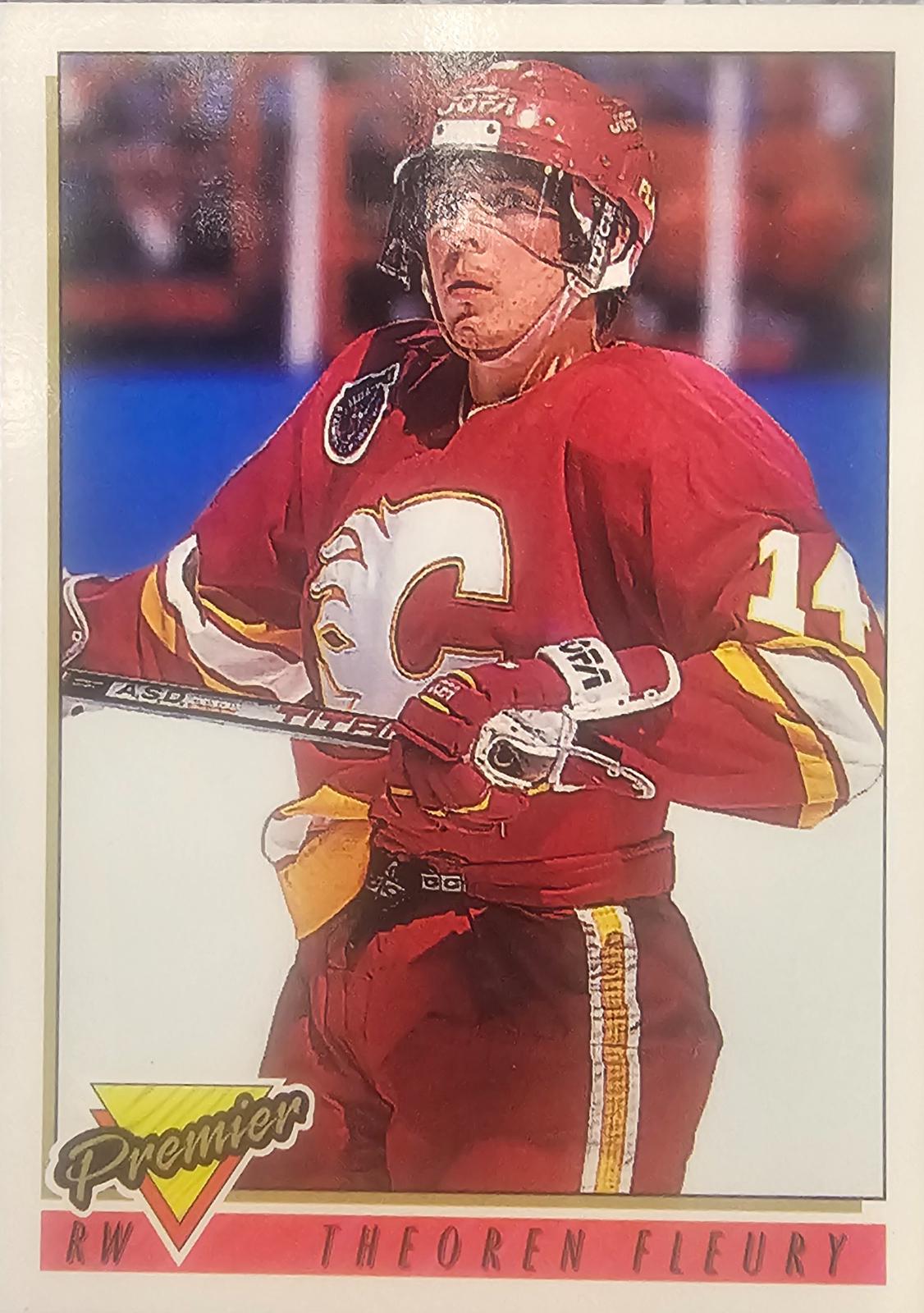 THEOREN FLEURY #100 Hockey Cards 1993 Topps Premier