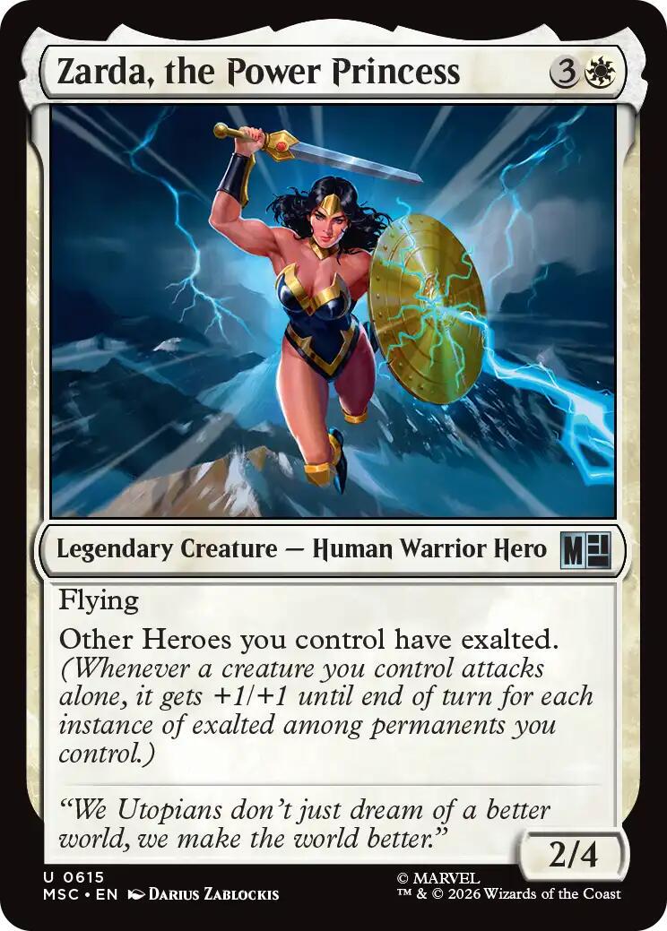 Zarda, the Power Princess (Magic Marvel Super Heroes Commander)