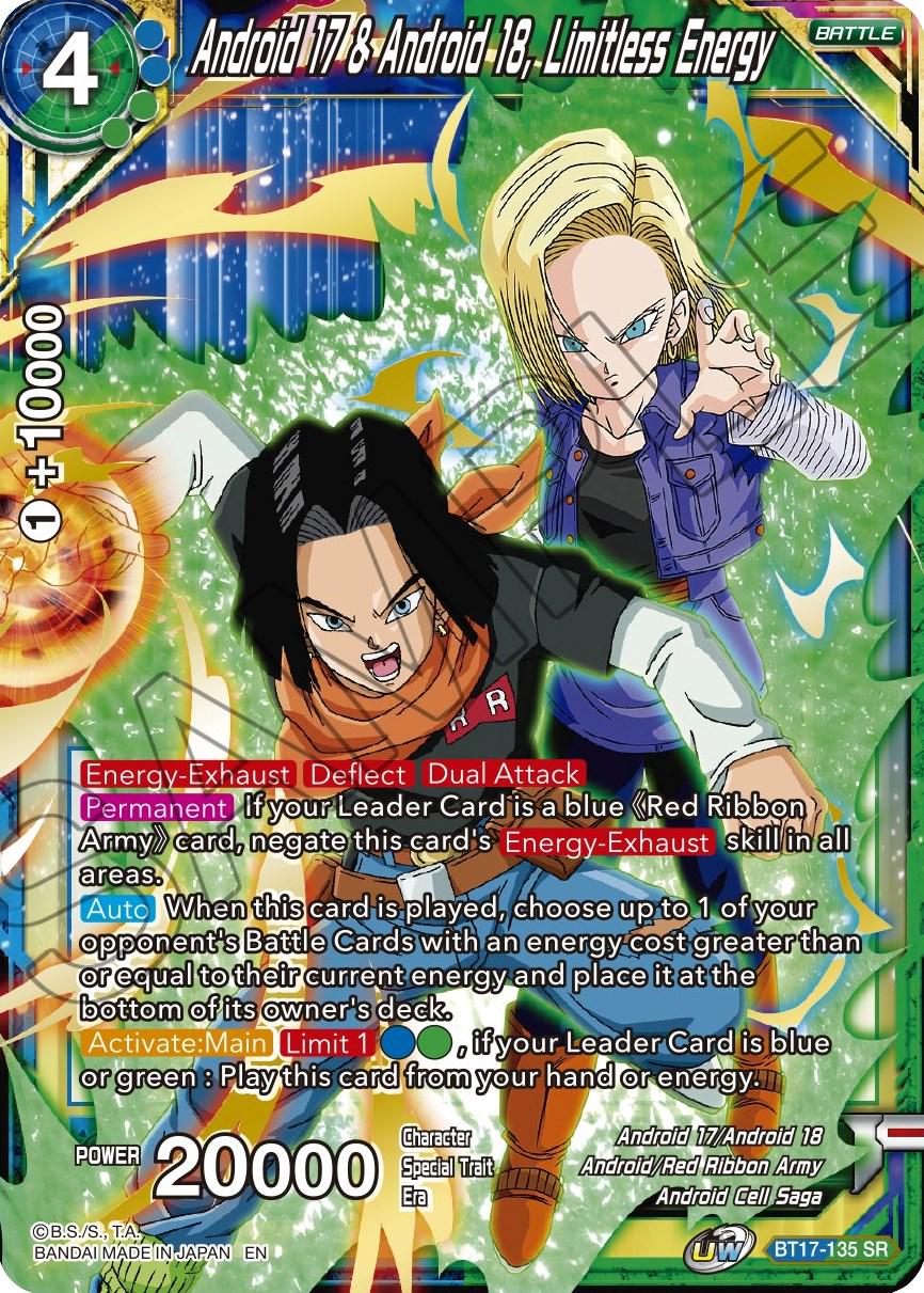 Android 17 & Android-18, Limitless Energy BT17-135 Dragon Ball Super Ultimate Squad