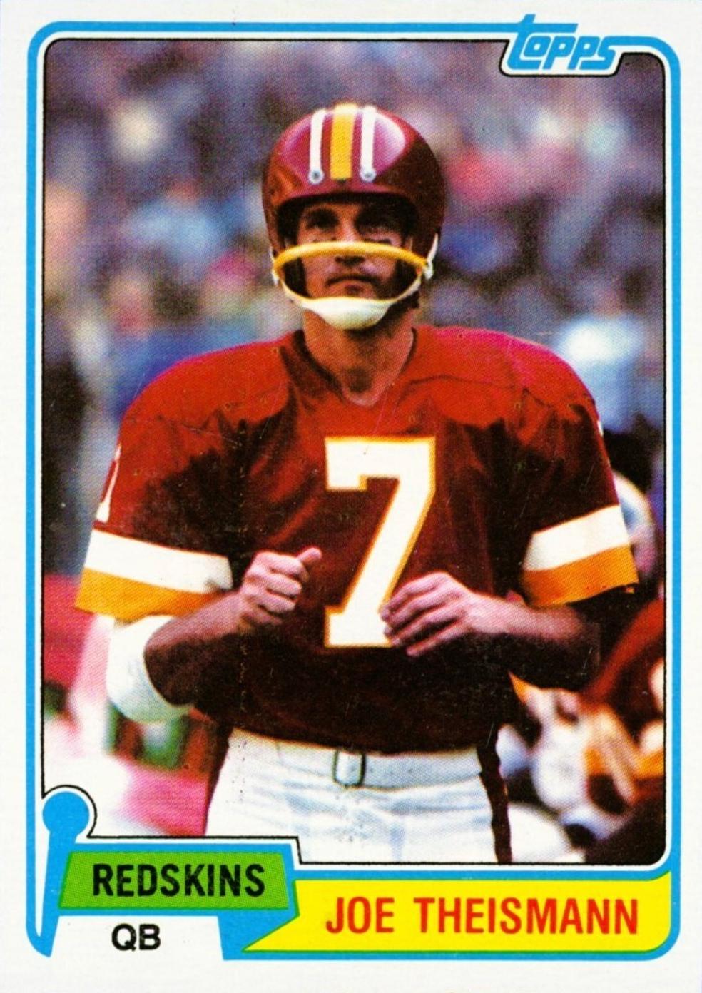 Joe Theismann #165 Football Cards 1981 Topps