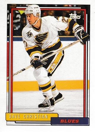 Dave Christian #21 Hockey Cards 1992 Topps