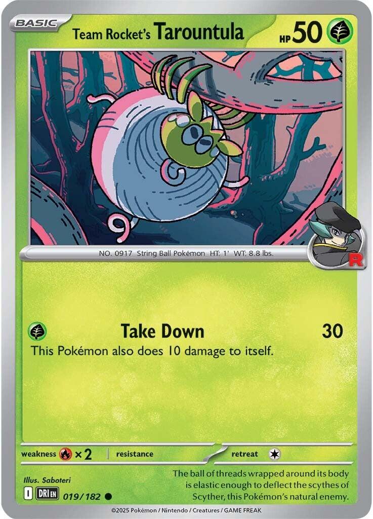 Team Rocket's Tarountula #19 Pokemon Destined Rivals