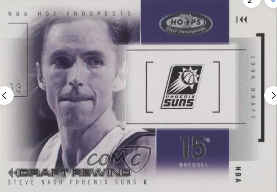 Steve Nash #7 Basketball Cards 2004 Hoops Hot Prospects Draft Rewind