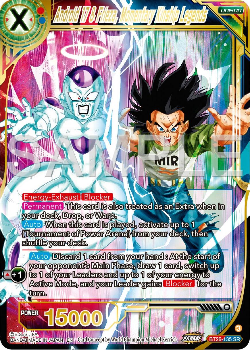 Android 17 & Frieza, Momentary Kinship Legends BT26-135 Dragon Ball Super Ultimate Advent