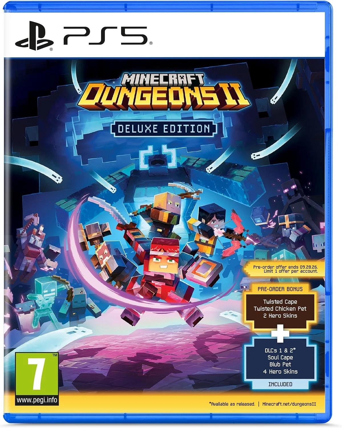 Carátula de Minecraft Dungeons II Deluxe Edition para PS5 (edición PAL España)