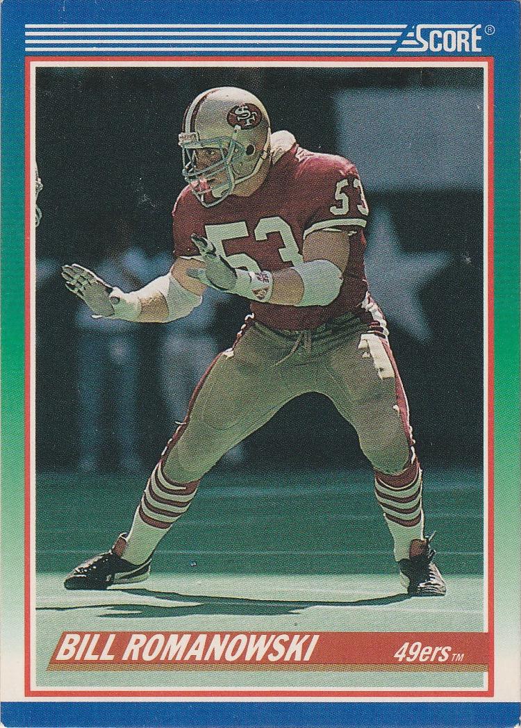 Bill Romanowski #408 Prices [Rookie] | 1990 Panini Score | Football Cards