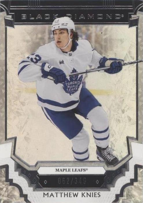 Matthew Knies #BDB-KN Hockey Cards 2023 Upper Deck Black Diamond Pure Black Autograph