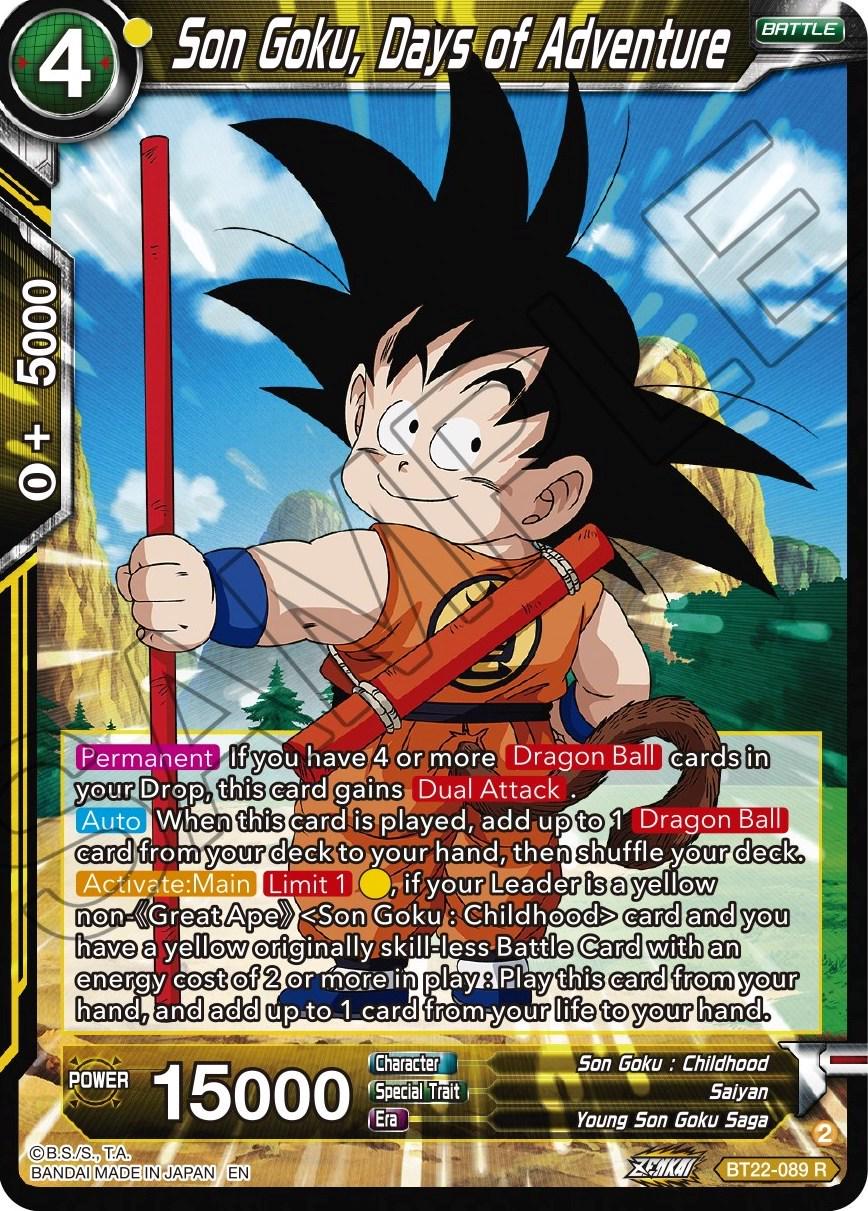 Son Goku, Days of Adventure BT22-089 Dragon Ball Super Critical Blow