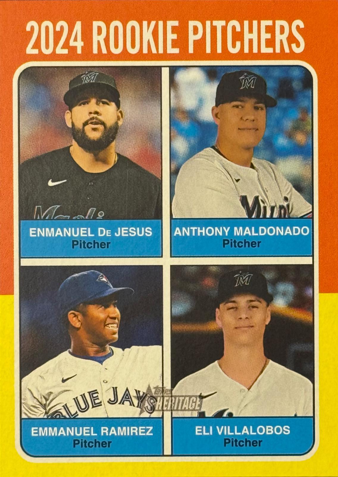 Enmanuel De Jesus / Emmanuel Ramirez / Anthony Maldonado / Eli Villalobos #618 Baseball Cards 2024 Topps Heritage