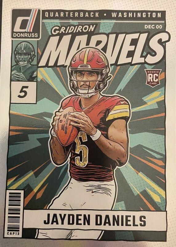 Jayden Daniels #13 Football Cards 2024 Panini Donruss Gridiron Marvels