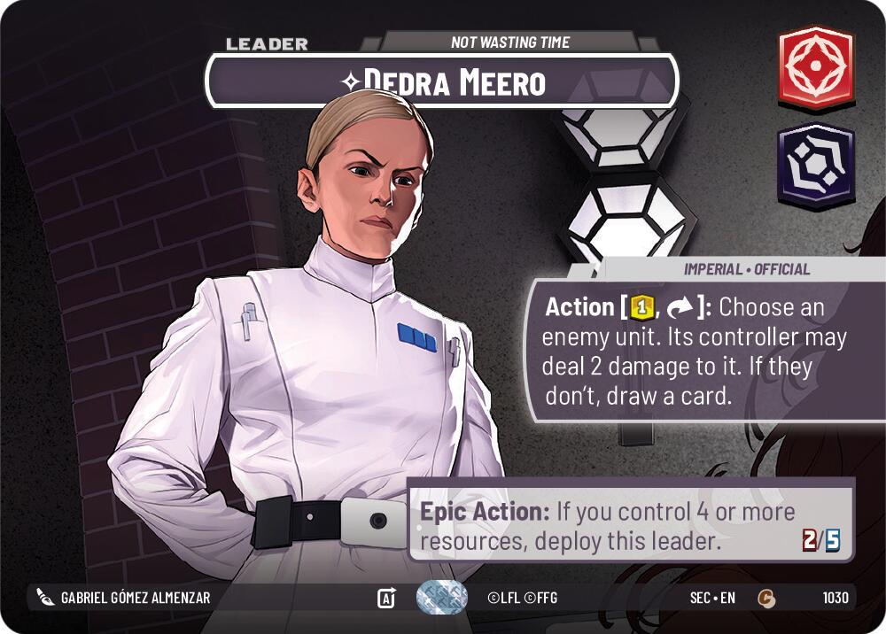 Dedra Meero - Not Wasting Time [Showcase Foil] #1030 Prices | Star Wars ...
