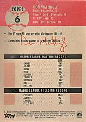 Back | Don Mattingly Baseball Cards 2022 Topps Chrome Platinum Anniversary