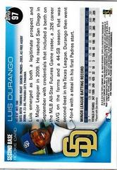 Back Of Card | Luis Durango Baseball Cards 2010 Topps