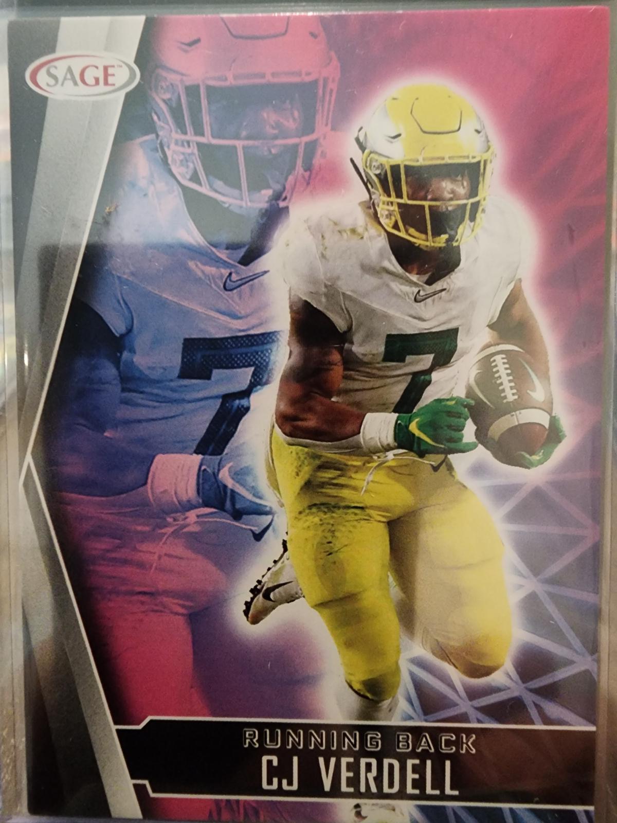 C. J. Verdell #172 Football Cards 2022 Sage Hit