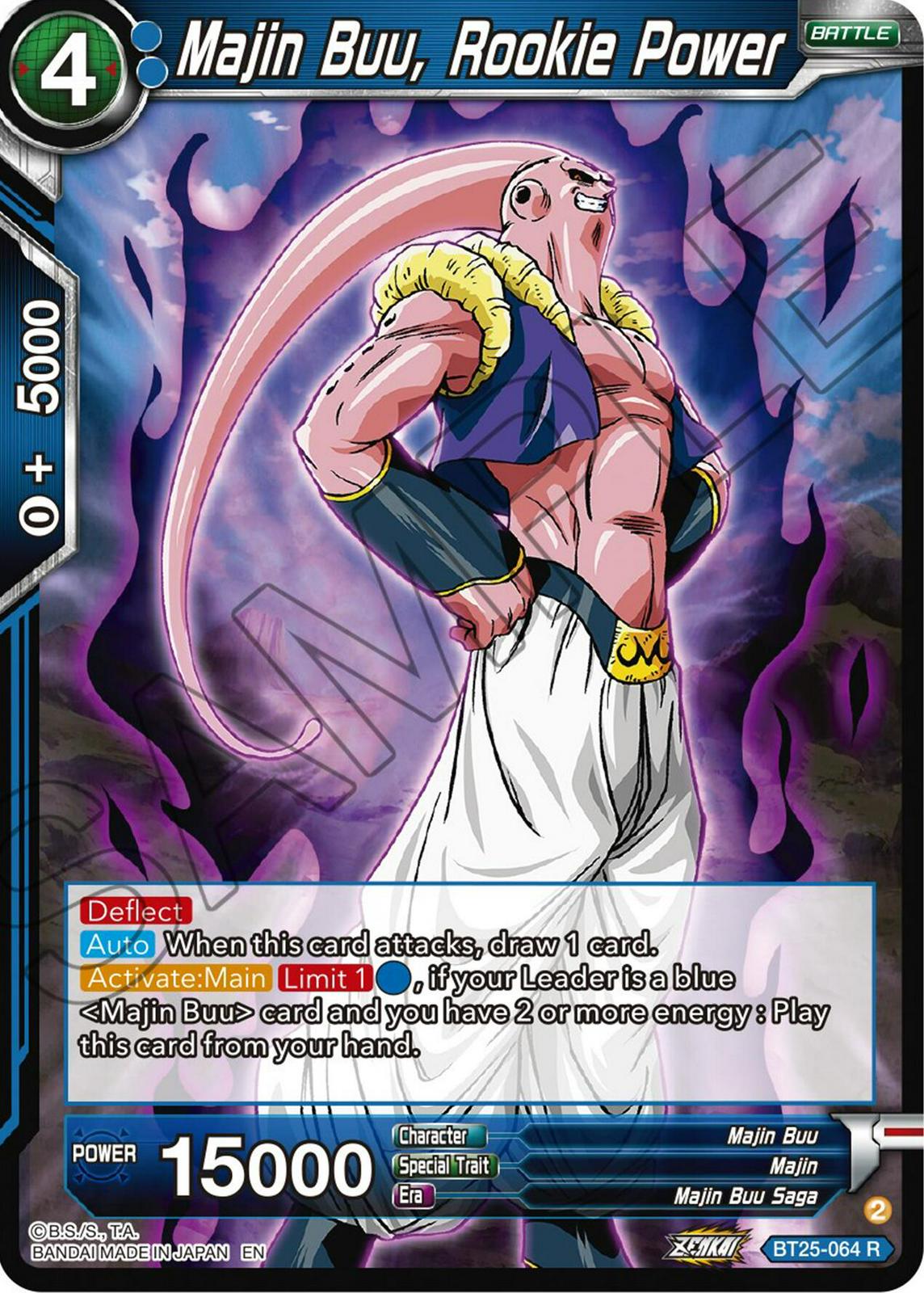 Majin Buu, Rookie Power BT25-064 Dragon Ball Super Legend of the Dragon Balls