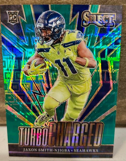 Jaxon Smith-Njigba [Green Prizm] #TUR-JAN Prices [Rookie] | 2023