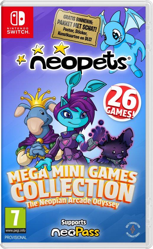 Carátula de Neopets Mega Mini Games Collection: The Neopian Arcade Odyssey para Switch (edición PAL España)