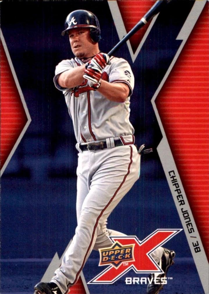 Chipper Jones #4 Baseball Cards 2009 Upper Deck X