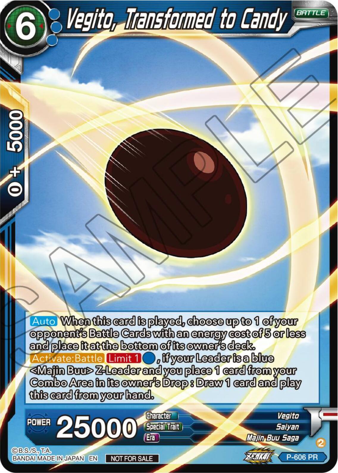 Vegito, Transformed to Candy P-606 Dragon Ball Super Divine Multiverse Release Promos