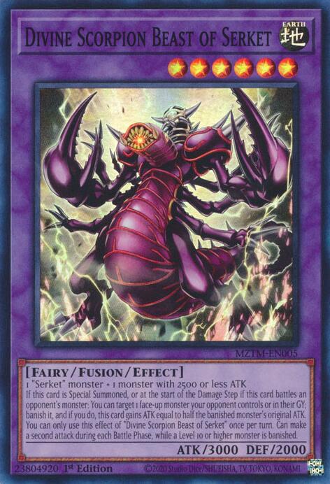 Divine Scorpion Beast of Serket MZTM-EN005 YuGiOh Maze of the Master