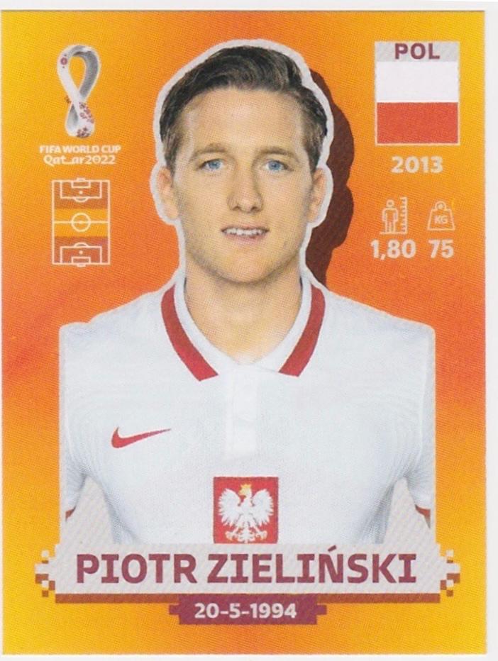 Piotr Zielinski #POL15 2022 Panini World Cup Qatar International Edition Sticker Soccer