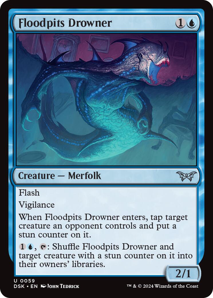 Floodpits Drowner #59 Magic Duskmourn: House of Horror