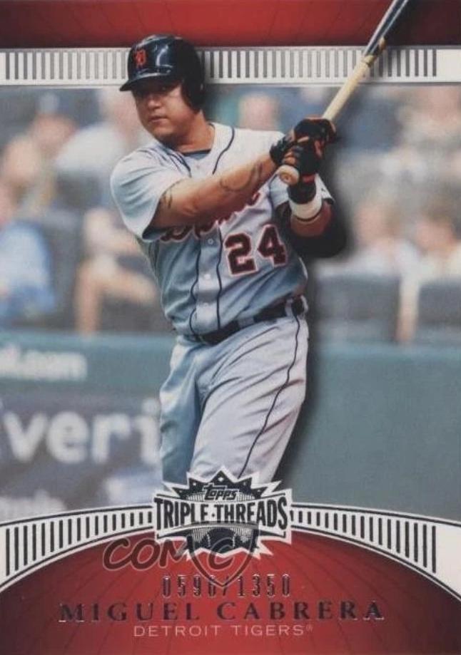 Miguel Cabrera #22 Baseball Cards 2010 Topps Triple Threads