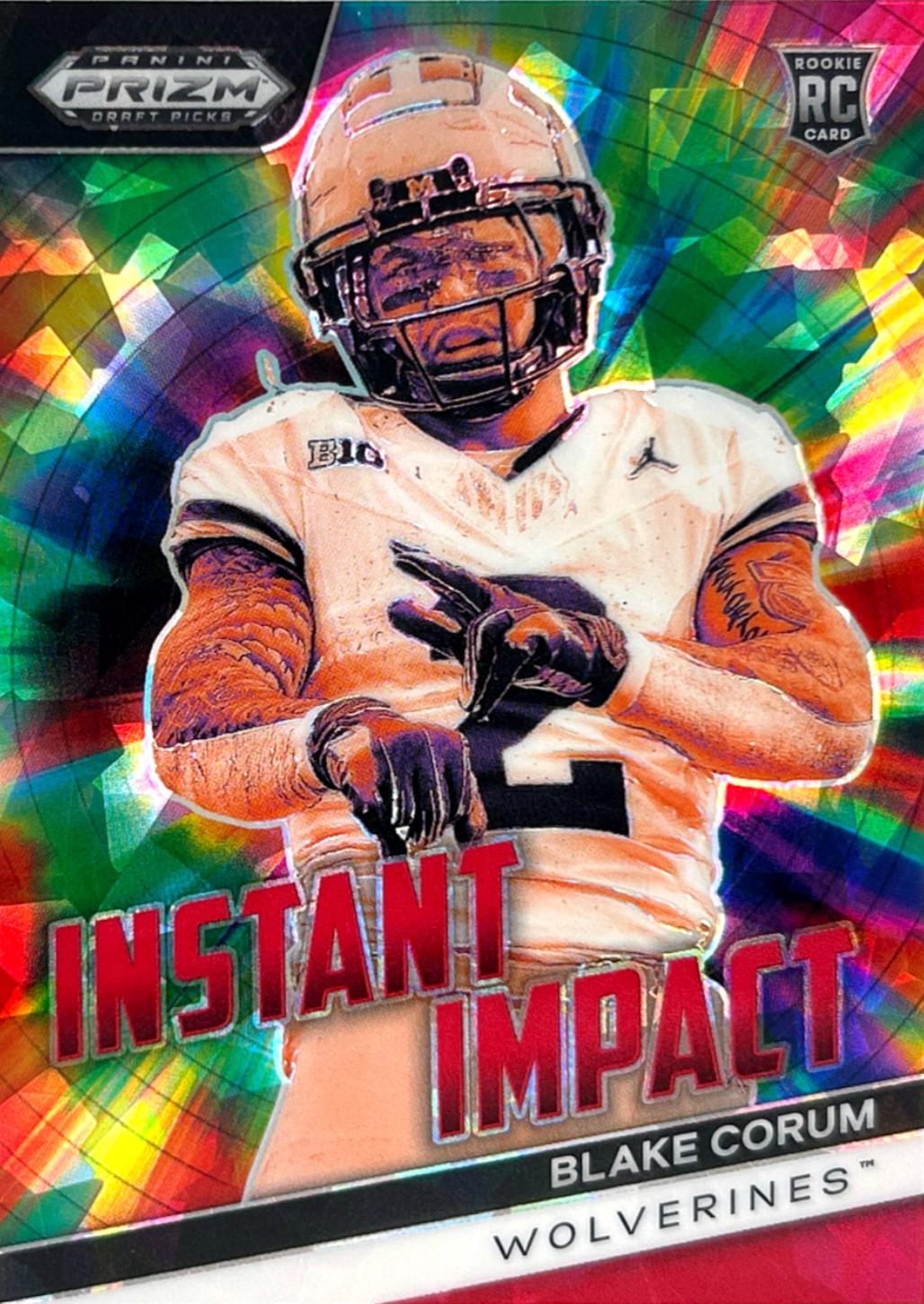 2024 Panini Prizm Draft Picks Instant Impact Blake Corum [Red Ice] #II-BC card
