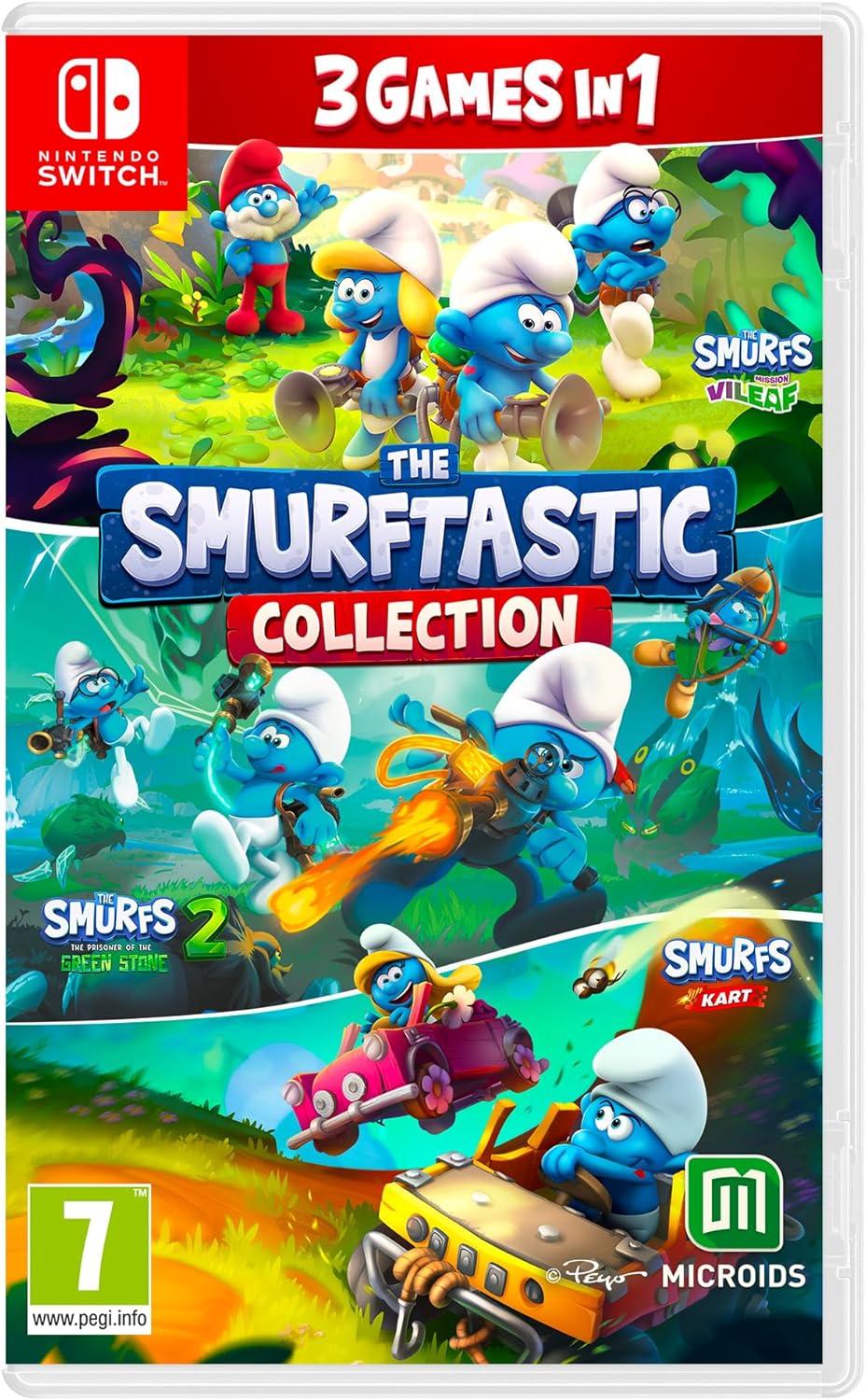Carátula de The Smurftastic Collection para Switch (edición PAL España)