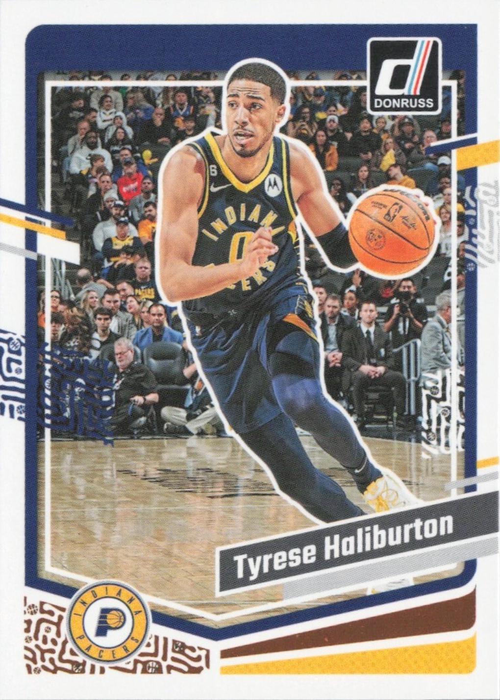 Tyrese Haliburton #8 Basketball Cards 2023 Panini Donruss