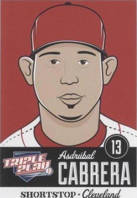 Asdrubal Cabrera #22 Baseball Cards 2012 Panini Triple Play