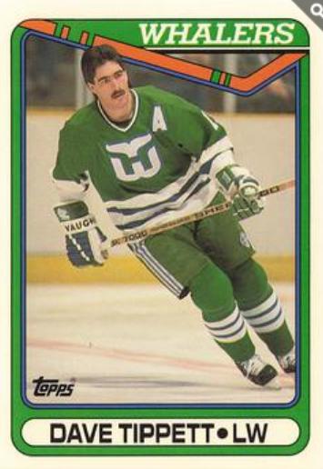 Dave Tippett #183 Hockey Cards 1990 Topps Tiffany