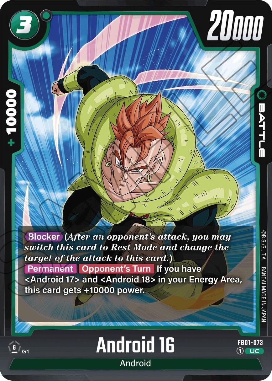 Android 16 FB01-073 Dragon Ball Fusion World Awakened Pulse