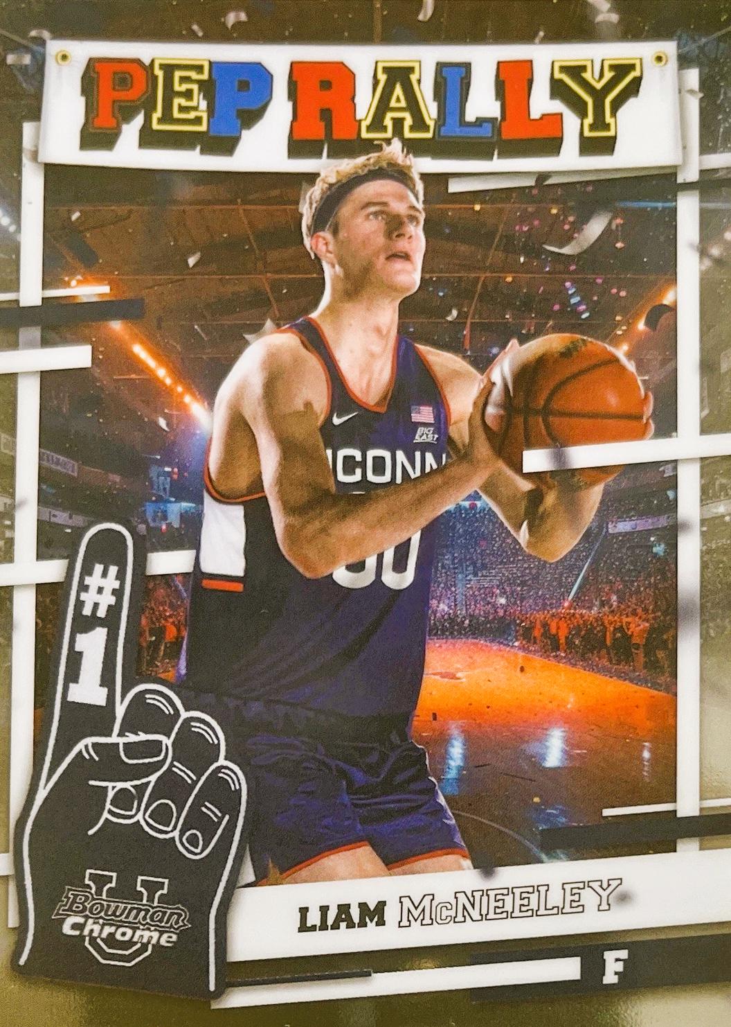 Liam McNeeley #PR-13 Basketball Cards 2024 Bowman Chrome University Pep Rally