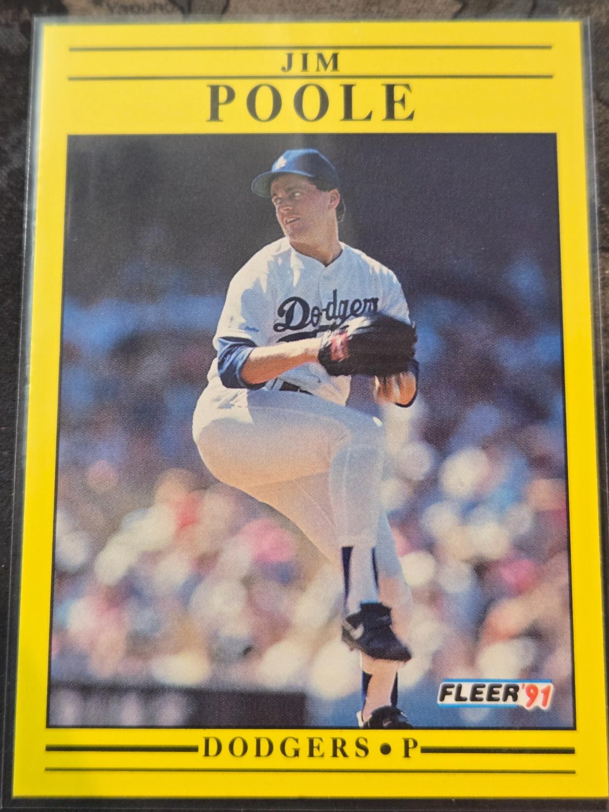 Jim Poole #217 Baseball Cards 1991 Fleer