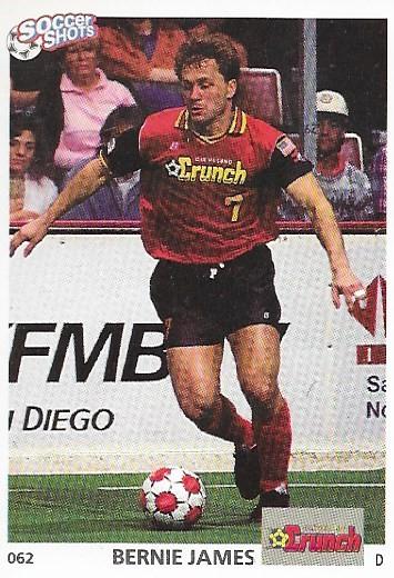Bernie James #62 Soccer Cards 1991 Soccer Shots MSL